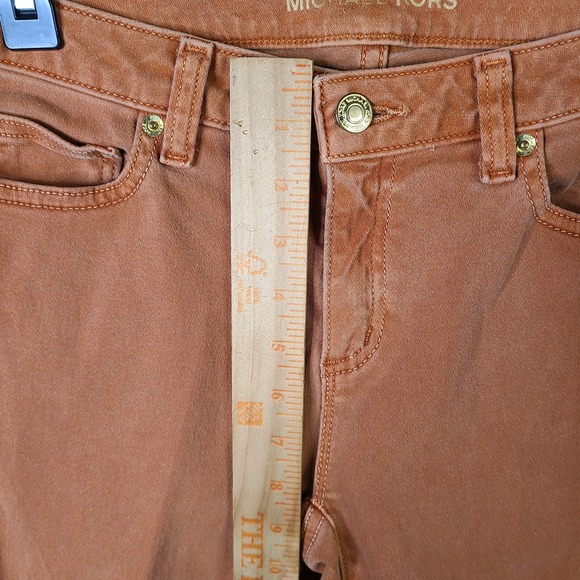 Michael Kors Jeans Womens 4 Orange Izzy Skinny Mid‎ Rise Denim Stretch - Picture 10 of 13